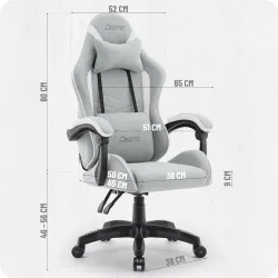 materiałowy obrotowy fotel